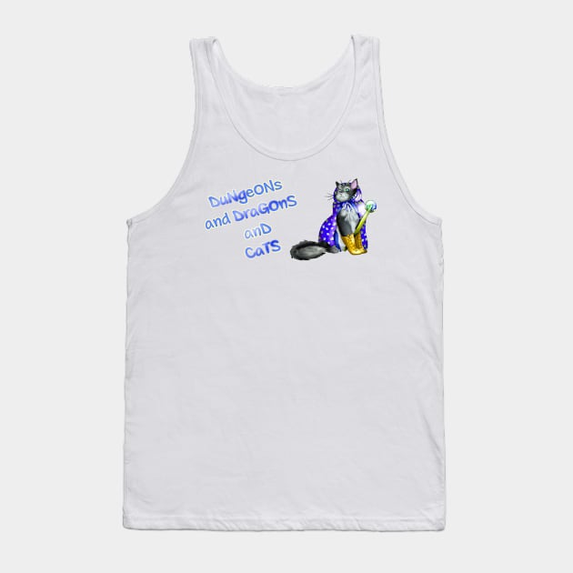 Dungeons and dragons and cats dungeon meowster Tank Top by cuisinecat